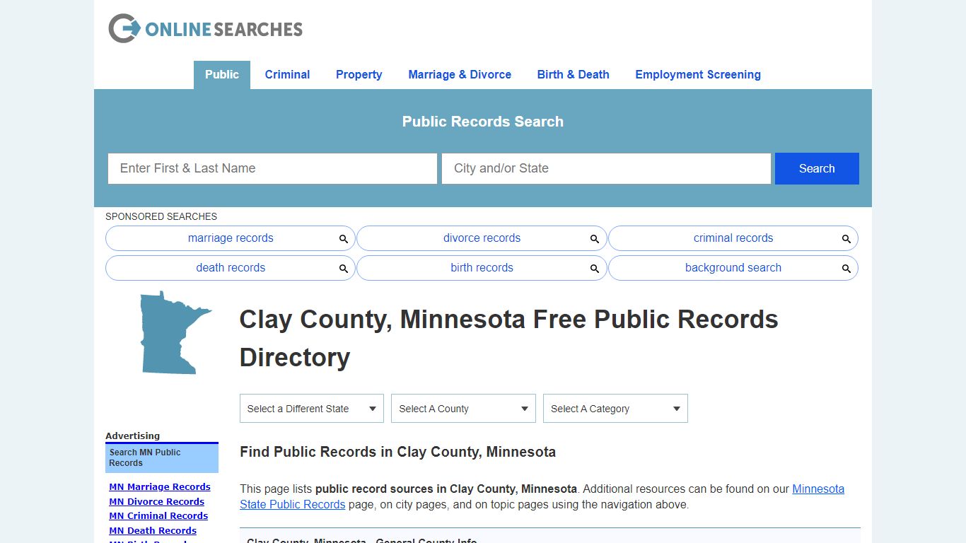 Clay County, Minnesota Public Records Directory