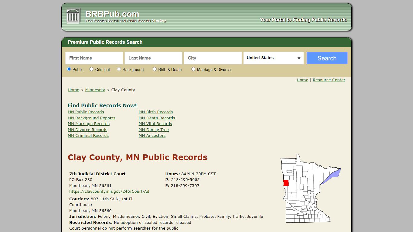 Clay County Public Records | Search Minnesota Government ...